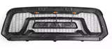 ABS Front Grilles Upper Grill With Amber Light Front Hood Bumper Grill For Ram1500 2013 to 2018