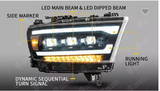Super Bright Full LED Head Lamp Matrix Projector Front Lamp Car Lights For Dodge Ram1500 2019+