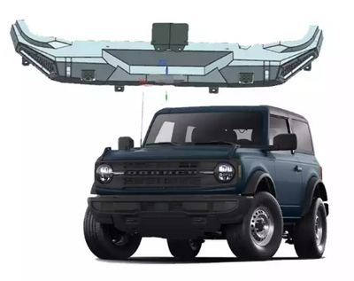 HW Offroad 4x4 Aftermarket Modification Parts Hood Steel Rear Bumper for Bronco Bumper Kit